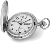 Image of Charles Hubert Stainless Hunter Case w/ Lion Crest Pocket Watch