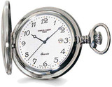 Image of Charles Hubert Stainless Steel White Dial with Date Pocket Watch XWA582
