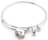 Image of Chrysalis Academia White Expandable Bangle Bracelet