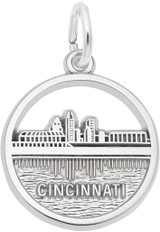 Image of Cincinnati Skyline Charm (Choose Metal) by Rembrandt