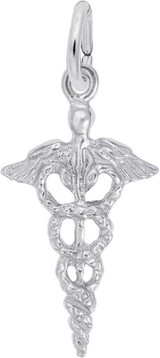 Image of Classic Caduceus Charm (Choose Metal) by Rembrandt