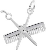 Image of Classic Comb & Scissors Charm (Choose Metal) by Rembrandt
