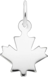Image of Classic Flat Maple Leaf Charm (Choose Metal) by Rembrandt
