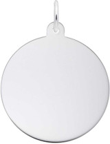 Image of Classic Large Round Disc Charm (Choose Metal) by Rembrandt