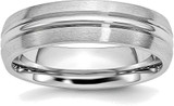 Image of Cobalt Satin and Polished Grooved 6mm Band Ring