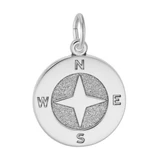 Image of Compass Charm (Choose Metal) by Rembrandt
