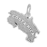 Image of Costa Rica Map Charm (Choose Metal) by Rembrandt