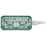 Image of Craps Table Charm w/ Green Enamel (Choose Metal) by Rembrandt