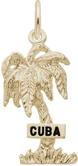 Image of Cuba Palm Tree Charm (Choose Metal) by Rembrandt