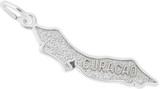 Image of Curacao Map Charm (Choose Metal) by Rembrandt