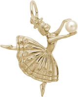 Image of Dancer w/ Simulated Pearl Charm (Choose Metal) by Rembrandt
