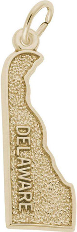 Image of Delaware Map Charm (Choose Metal) by Rembrandt