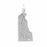 Image of Delaware State Charm 925 Sterling Silver