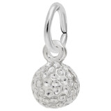 Image of Detailed Golf Ball Charm (Choose Metal) by Rembrandt