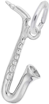 Image of Detailed Saxophone Charm (Choose Metal) by Rembrandt