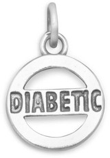 Image of Diabetic Charm 925 Sterling Silver