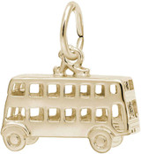 Image of Double Decker Bus Charm (Choose Metal) by Rembrandt