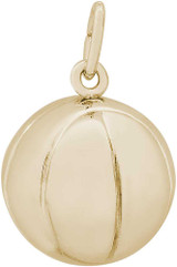 Image of Elegant Basketball Charm (Choose Metal) by Rembrandt