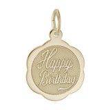 Image of Elegant Happy Birthday Charm (Choose Metal) by Rembrandt