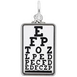 Image of Eye Chart Charm (Choose Metal) by Rembrandt