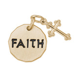 Image of Faith Tag w/ Cross Charm (Choose Metal) by Rembrandt