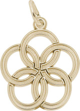 Image of Five Golden Rings Charm (Choose Metal) by Rembrandt