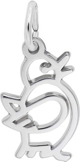 Image of Flappy Chick Charm (Choose Metal) by Rembrandt