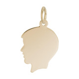 Image of Flat Boys Head Charm (Choose Metal) by Rembrandt