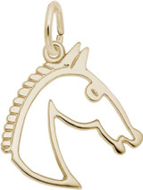 Image of Flat Horse Head Charm (Choose Metal) by Rembrandt