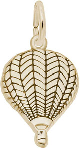Image of Flat Hot Air Balloon Charm (Choose Metal) by Rembrandt