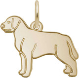 Image of Flat Labrador Retriever Dog Charm (Choose Metal) by Rembrandt