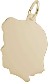 Image of Flat Large Girls Head Charm (Choose Metal) by Rembrandt