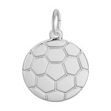 Image of Flat Soccer Ball Charm (Choose Metal) by Rembrandt