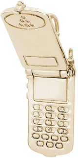 Image of Flip Phone Charm (Choose Metal) by Rembrandt