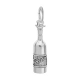 Image of France Bordeaux Wine Bottle Charm (Choose Metal) by Rembrandt