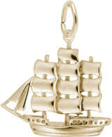 Image of Full-Rigged Ship Charm (Choose Metal) by Rembrandt
