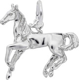 Image of Galloping Horse Charm (Choose Metal) by Rembrandt