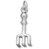 Image of Garden Rake Charm 925 Sterling Silver