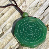 Image of Genuine Natural Nephrite Jade Carved Yin Yang Pendant