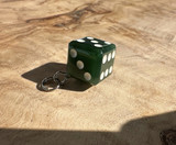 Natural Untreated Nephrite Jade Dice Charm