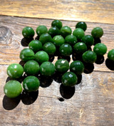 Natural Untreated Nephrite Jade Round Bead Faceted 12mm