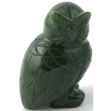 Image of Genuine Nephrite Jade Owl Figurine (Multiple Options Available) (HNW-057)