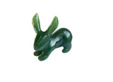 Natural Untreated Solid Nephrite Jade Jack Rabbit Figurine