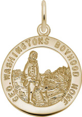 Image of George Washingtons Boyhood Home Charm (Choose Metal) by Rembrandt