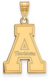 Image of Gold Plated 925 Silver Appalachian State University Lg LogoArt Pendant GP004APS