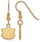 Image of Gold Plated 925 Silver Auburn University XSmall Dangle Earrings LogoArt GP006AU