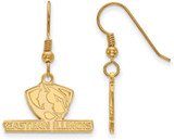 Image of Gold Plated 925 Silver Eastern Illinois University Sm Dangle Earrings by LogoArt
