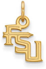 Image of Gold Plated 925 Silver Florida State University XSmall Pendant LogoArt GP058FSU
