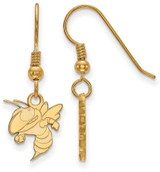 Image of Gold Plated 925 Silver Georgia Institute of Technology Earrings LogoArt GP046GT