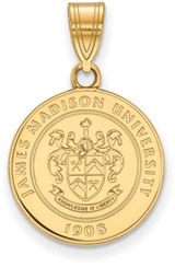 Image of Gold Plated 925 Silver James Madison University Medium Crest Pendant by LogoArt
